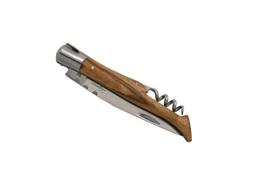 Laguiole DUB042 džepni nož s vadičepom, oštrica 12cm, čelik 420, ručka drvo zebrawood