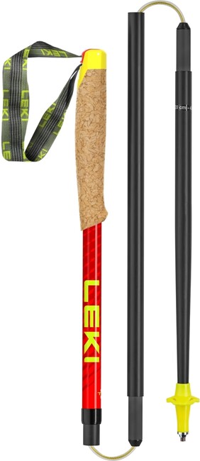 LEKI Alphatrail FX.One Superlite Trail Running štapovi, prirodni karbon - jarko crvena - neonsko ružičasta