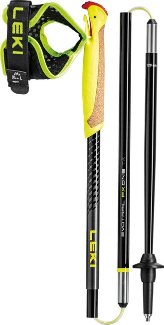 LEKI Evotrail FX.One TA Trail Running štapovi, crna-neonsko žuta-tamno antracitna
