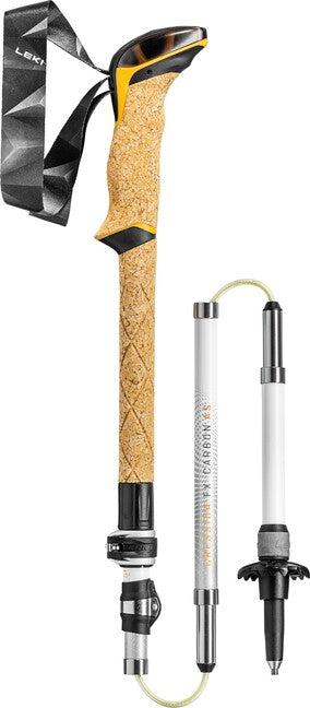 LEKI Cressida FX Carbon AS treking palice, bijela-mango-srebrna, 100 - 120 cm