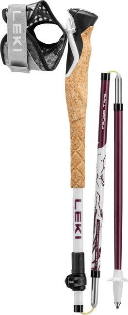 LEKI Cross Trail FX Superlite Compact treking palice, bijela-ferra-crna, 100 - 120 cm