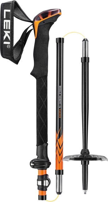 LEKI Sherpa FX Carbon Strong treking palice, narančasta-denim plava, 120 - 140 cm