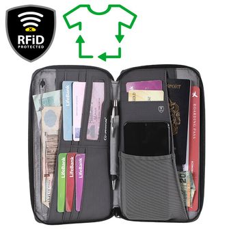 Lifeventure Putna futrola za dokumente sa zaštitom RFiD, siva