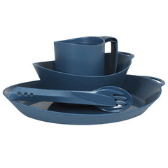 Lifeventure Ellipse plastični set za jelo 4 kom, tamnoplav