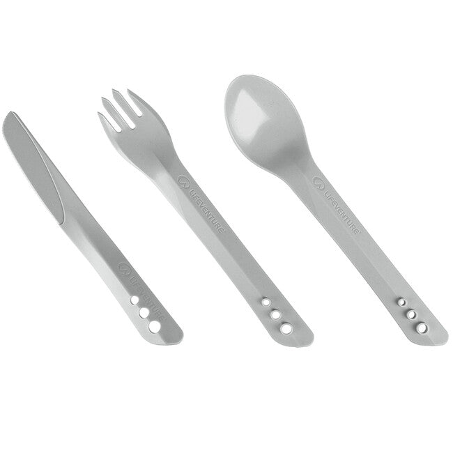 Lifeventure Ellipse Cutlery Set pribor plastični, svjetlosivi