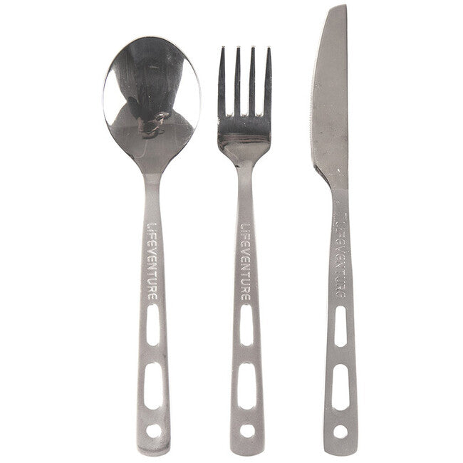 Lifeventure Knife Fork Spoon Set - Basic turistički pribor za jelo