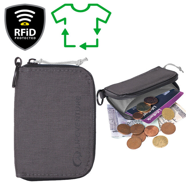 Lifeventure RFiD džepni novčanik, sivi