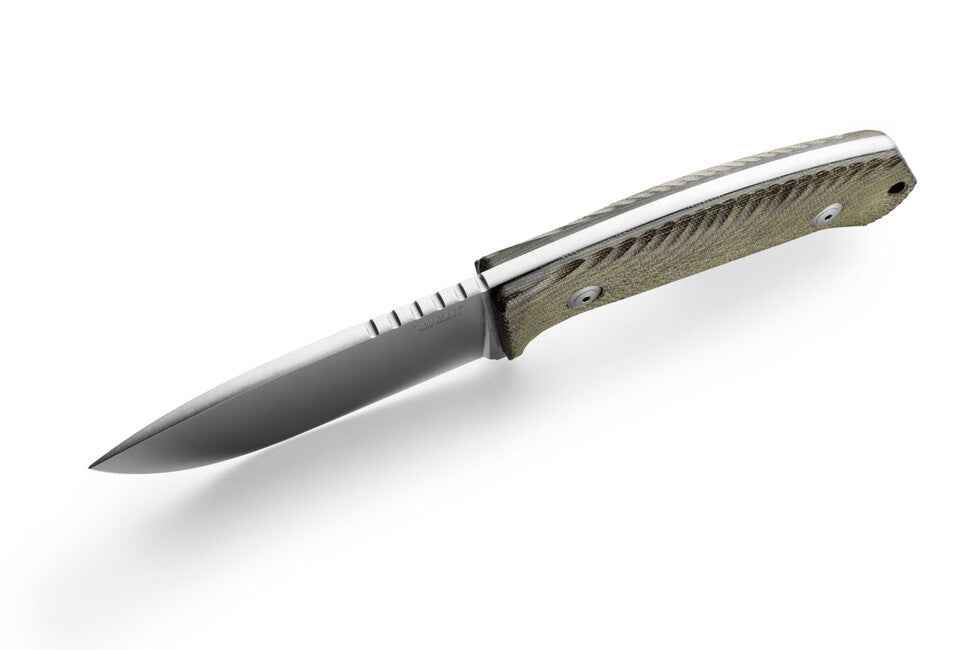 Lionsteel M3 lovački nož s ručkom od zelenog platna CVG