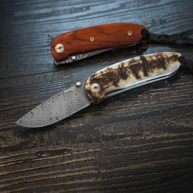Lionsteel 8210D ST džepni nož s oštricom od damaščanskog čelika