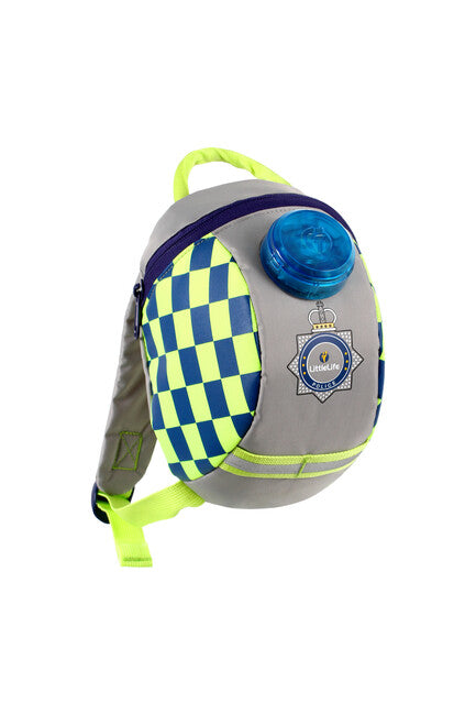 LittleLife Emergency ruksak za malu djecu Police, 2 L s bljeskavim svjetlom