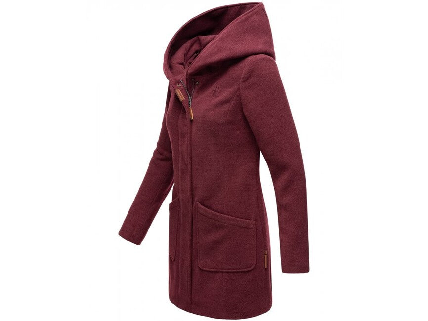 Marikoo MAIKOO ženski zimski kaput s kapuljačom, Dark red