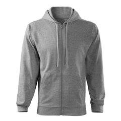 Malfini Trendy Zipper pulover 300g/m2, sivi