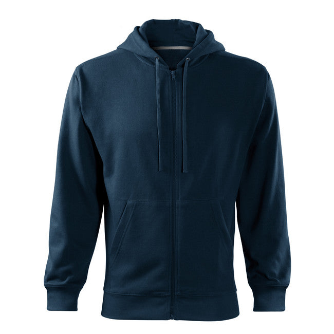 Malfini Trendy Zipper pulover 300g/m2, tamnoplavi