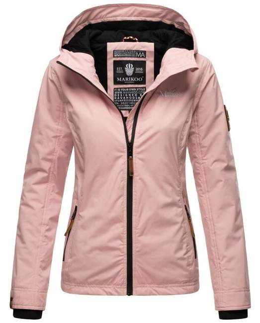 Marikoo BROMBEERE ženska prijelazna jakna s kapuljačom, Powder rose