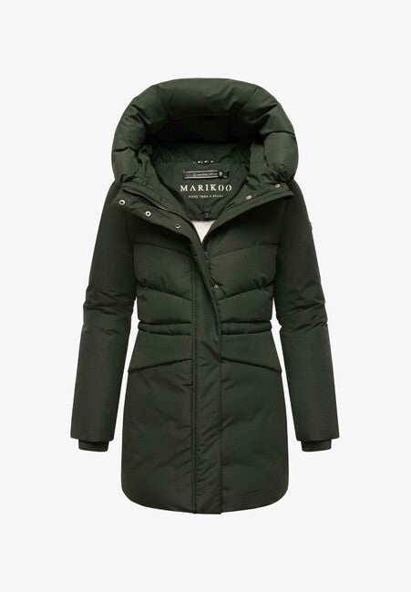 Marikoo Delilah16 ženska zimska jakna s kapuljačom, Dark olive
