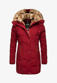 Marikoo LIEBLINGS JACKE ženska zimska jakna s kapuljačom, Blood red