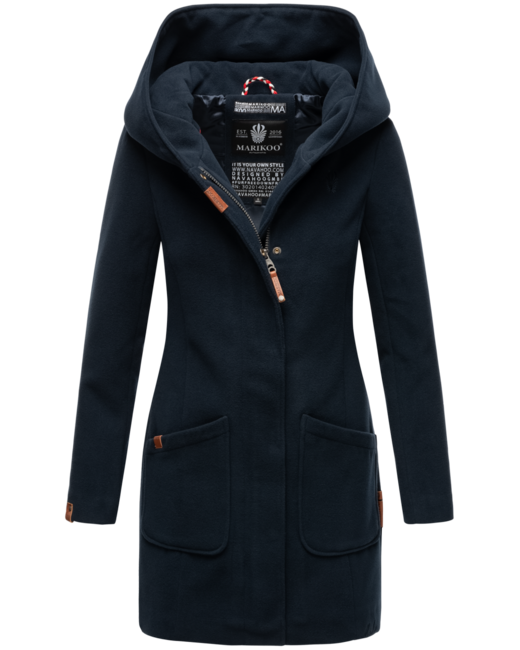 Marikoo MAIKOO ženski zimski kaput s kapuljačom, Dark navy
