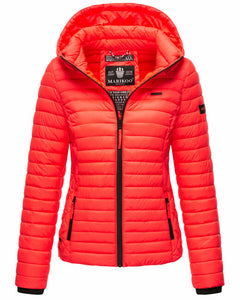 Marikoo Samtpfote ženska prijelazna jakna s kapuljačom, Neon coral