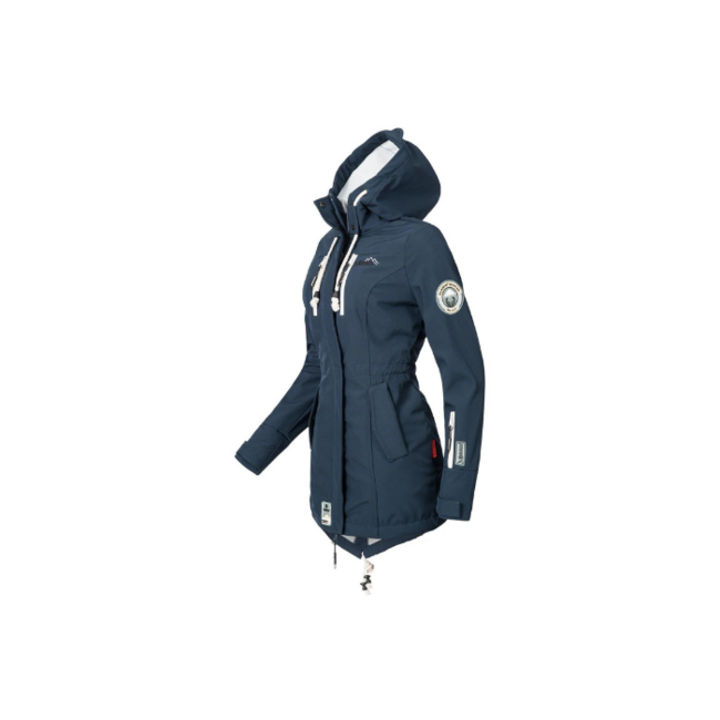 Marikoo ZIMTZICKE ženska softshell jakna zimska s kapuljačom, plava