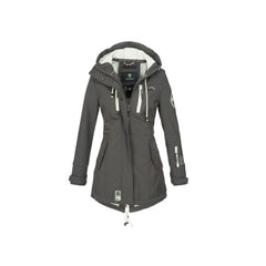 Marikoo ZIMTZICKE ženska softshell zimska jakna s kapuljačom, Anthracite