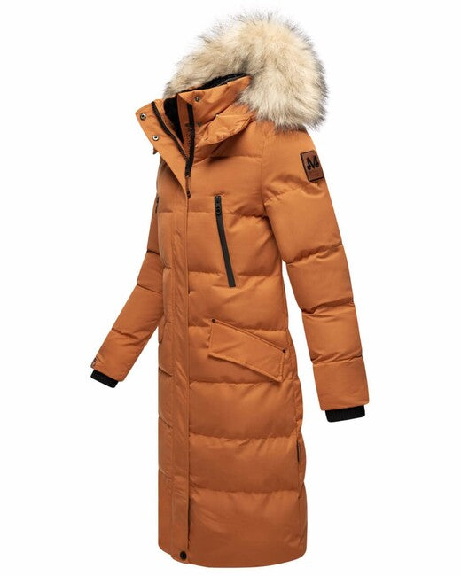 Marikoo Schneesternchen ženska zimska jakna s kapuljačom, Rusty cinnamon
