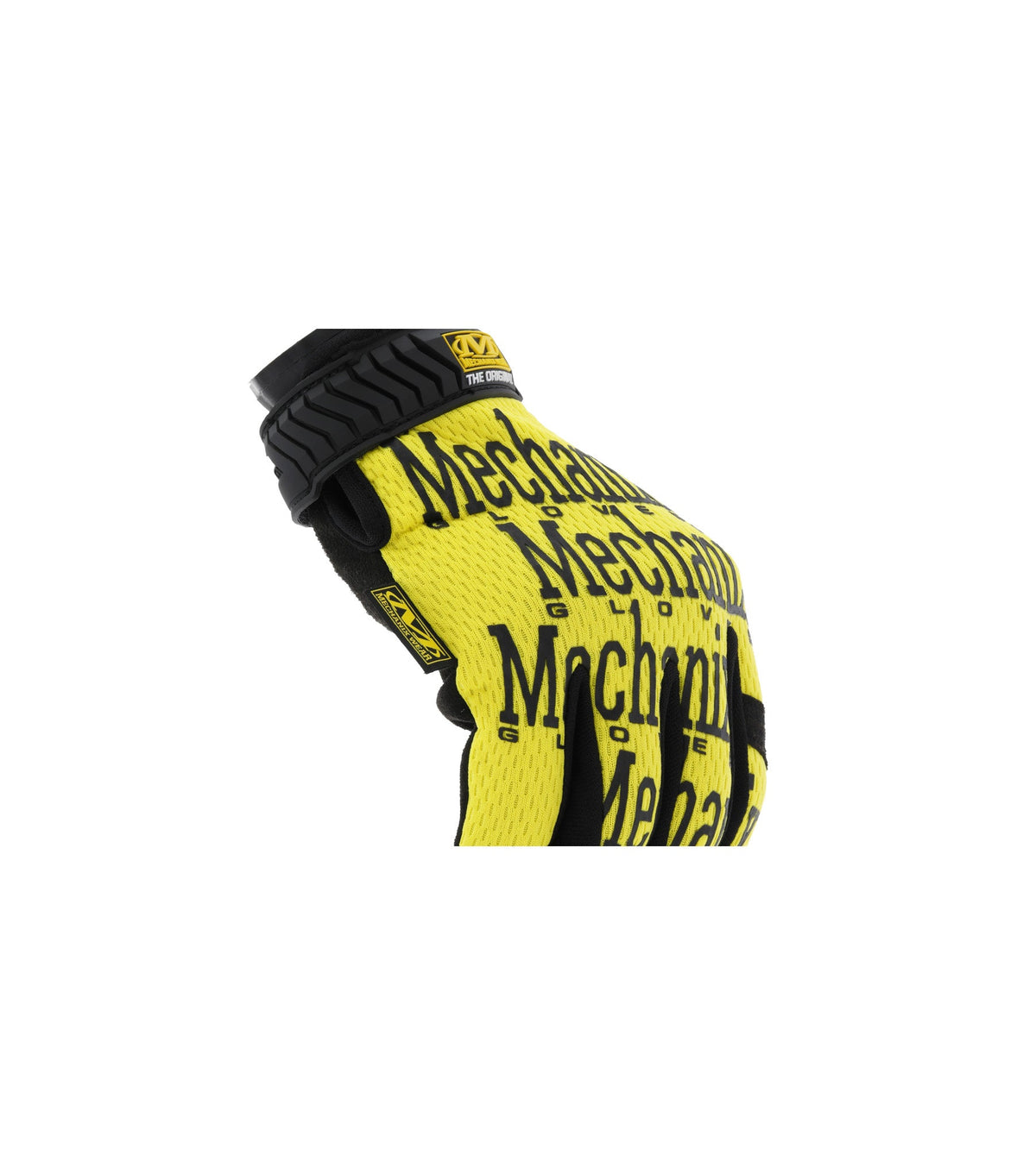 Mechanix Original rukavice, žute s crnim natpisom