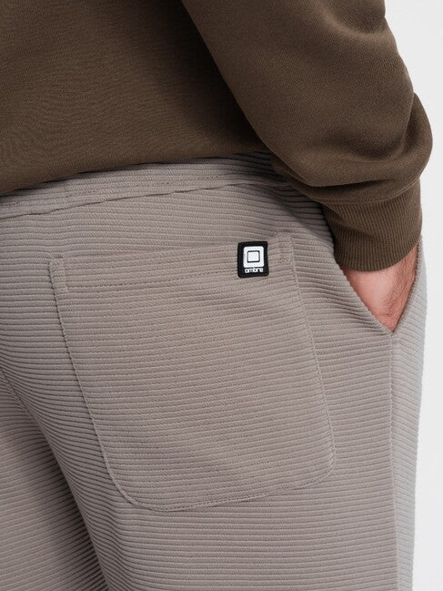 Ombre V4 muške jogger trenirke, sive