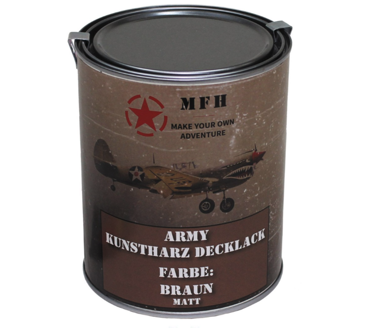 MFH army termosica boja, smeđa mat, 1 litar