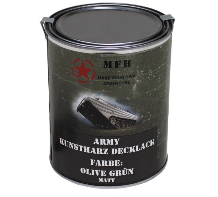 MFH army boca plastična boja, oliv drab mat, 1 litar