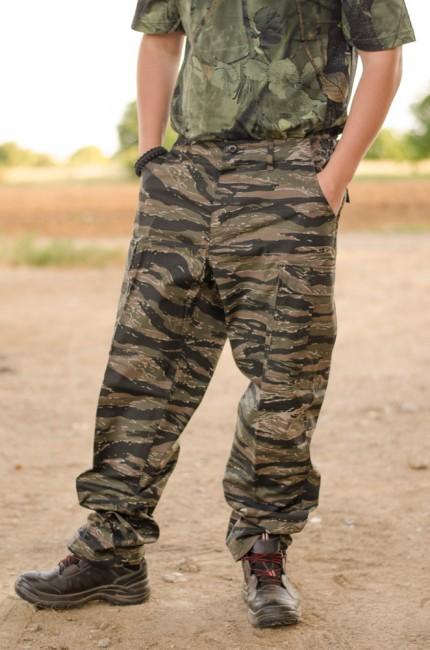 MFH BDU hlače muške Rip-Stop, tiger stripe
