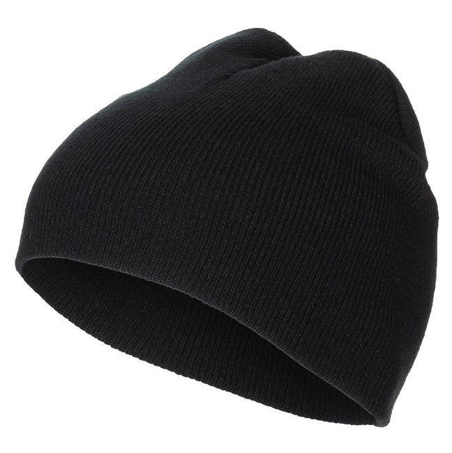 MFH pletena beanie kapa, crna