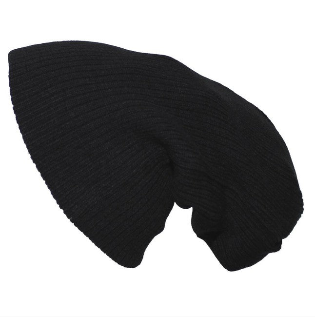 MFH pletena beanie kapa extra dugačka, crna