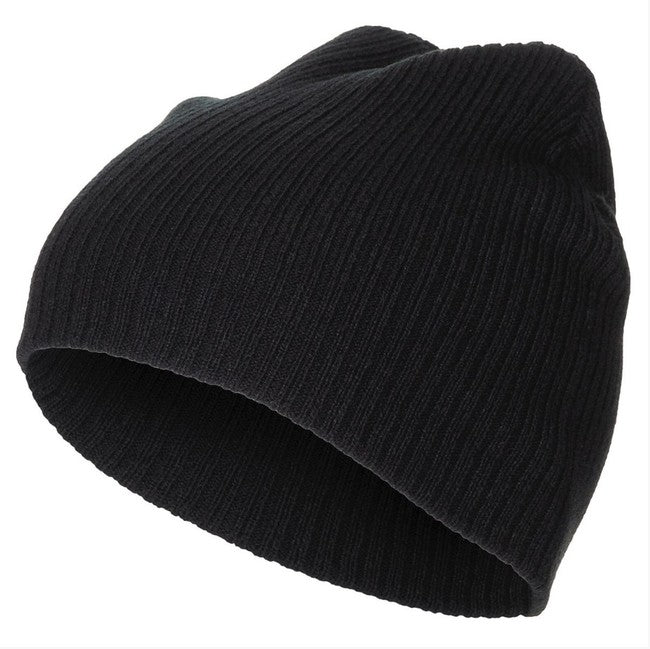 MFH pletena rebrasta beanie kapa, crna