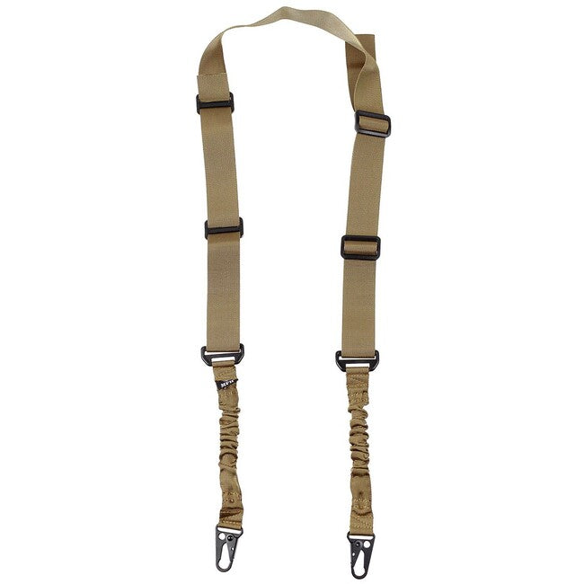 MFH 2-točkasti Bungee remen, coyote tan