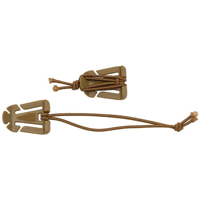 MFH MOLLE klip s gumenom trakom, coyote tan, 2 pakiranja