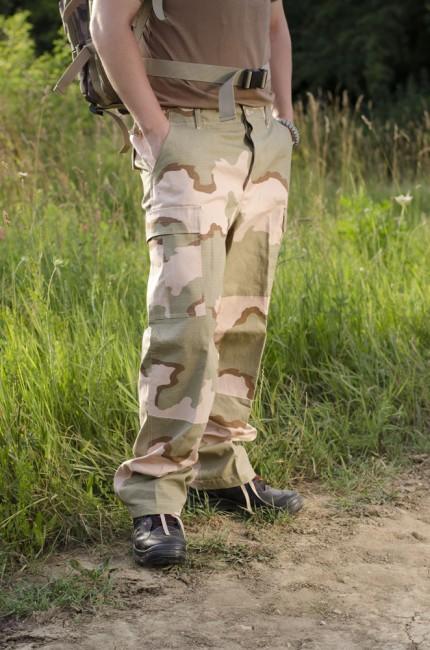 MFH BDU hlače muške Rip-Stop, 3col desert