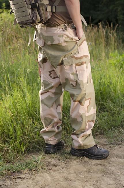 MFH BDU hlače muške Rip-Stop, 3col desert