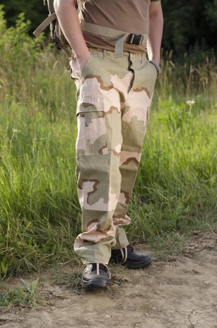 MFH BDU hlače muške Rip-Stop, 3col desert