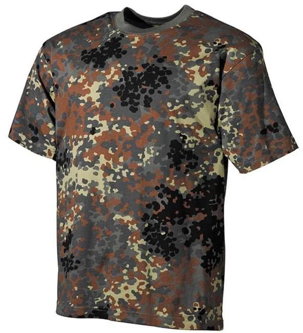 MFH kamuflažna majica uzorak, German flecktarn, 160g/m2