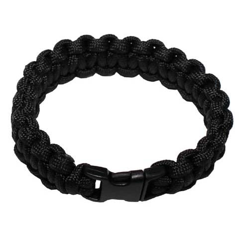 MFH paracord narukvica, crna, zatvaranje na klip