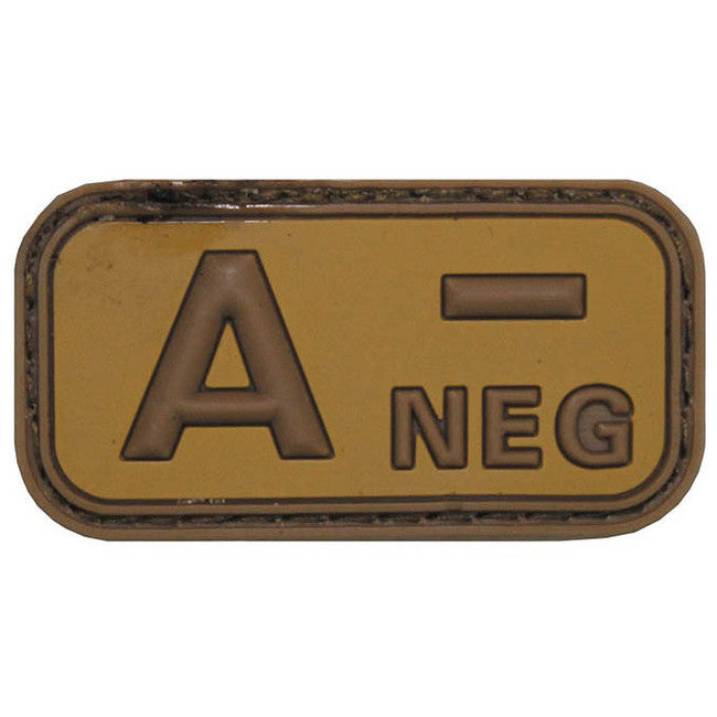 MFH našivak 3D krvna grupa A negative khaki, 5x2,5cm