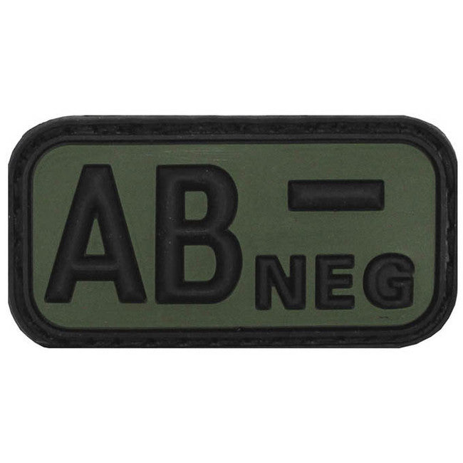 WARAGOD našivak Krvna grupa AB negative 3D, crni, 5x2,5cm