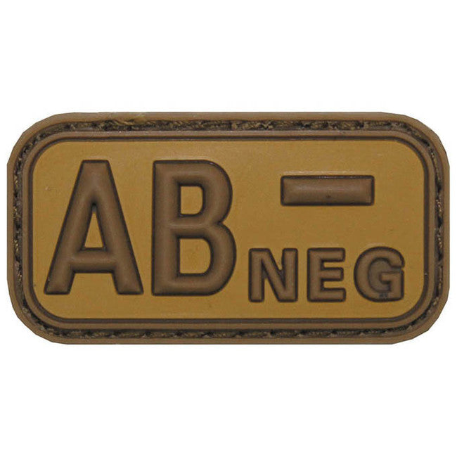 MFH našivak krvna grupa 3D AB negative, khaki, 5x2,5cm