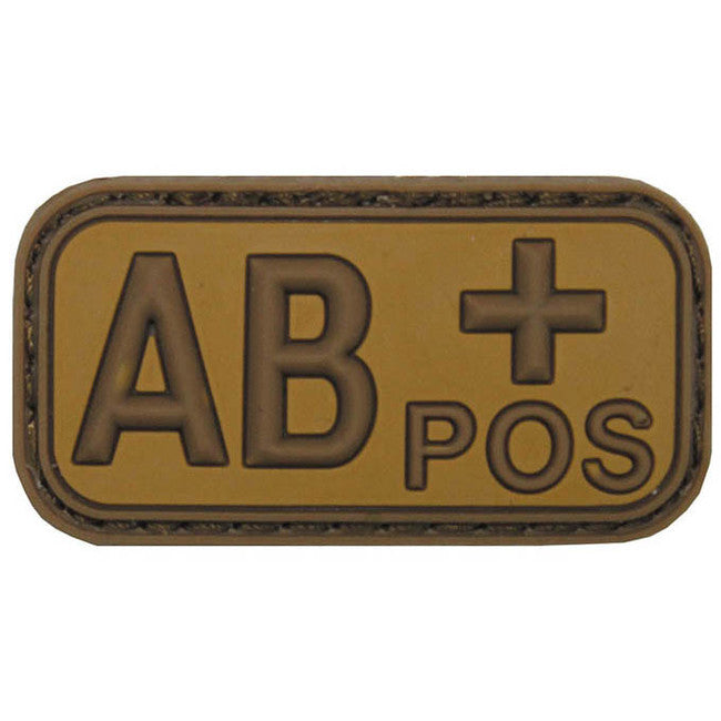 MFH našivak 3D krvna grupa AB positive, khaki, 5x2,5cm