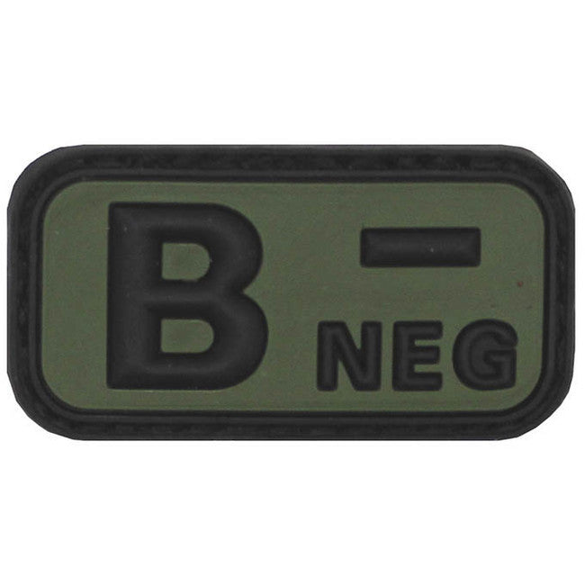 WARAGOD 3D B Negative našivak 5x2,5cm, crni