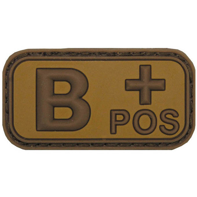 MFH našivak 3D krvna grupa B positive khaki, 5x2,5cm