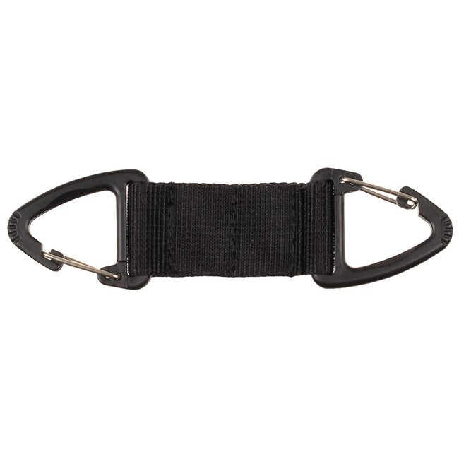 MFH karabiner dvostrani s osiguračem, crni