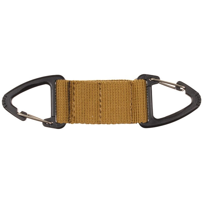 MFH karabiner dvostrani s osiguračem, coyote