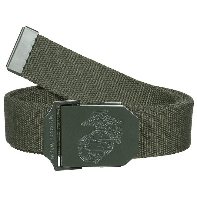 MFH USMC Web Belt remen, OD zeleni, cca 3,5 cm