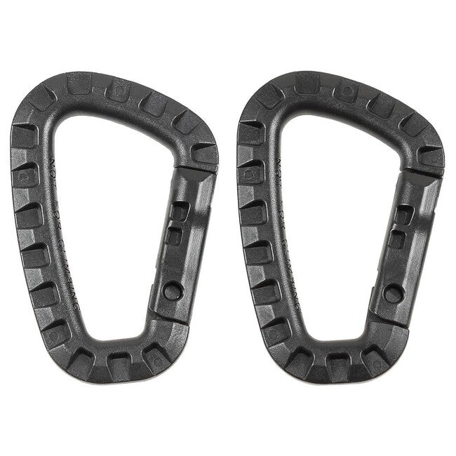 MFH karabiner plastični, crni, D 7 mm x 8,5 cm, 2 kom